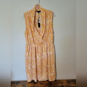 NEW Eclair Yellow Pattern Sleeveless Dress Size XL